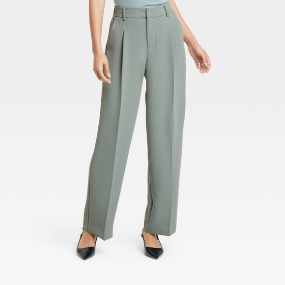Pants - Women's Sage Green Tailored Pants